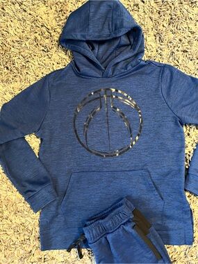 Athletic Works Boys XL 14/16 Hoodie Jogger Set Blue Fleece NWOT